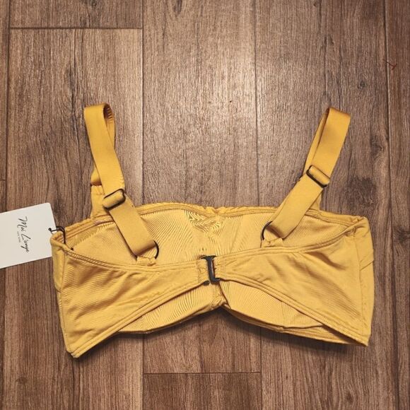 Mei L'ange Lynn Ultility Swimsuit 2 Piece Bikini Set Yellow Size L - Picture 4 of 11